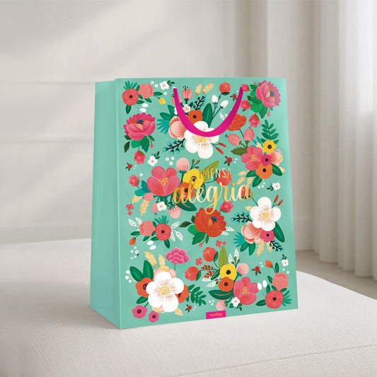 Saco Papel Padrão Flores