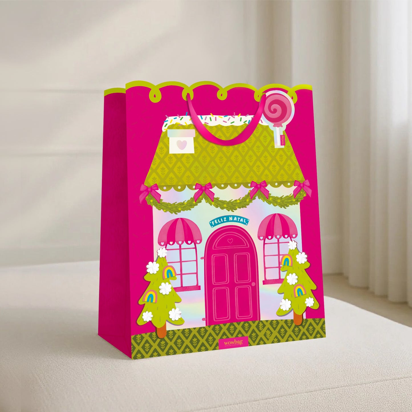 Saco Papel Casa Holográfica