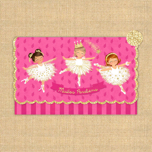 Envelope postal Bailarinas Glitter
