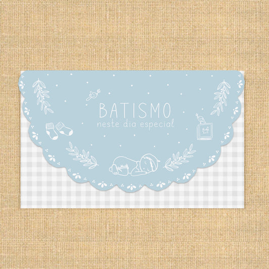 Envelope postal Batismo Menino