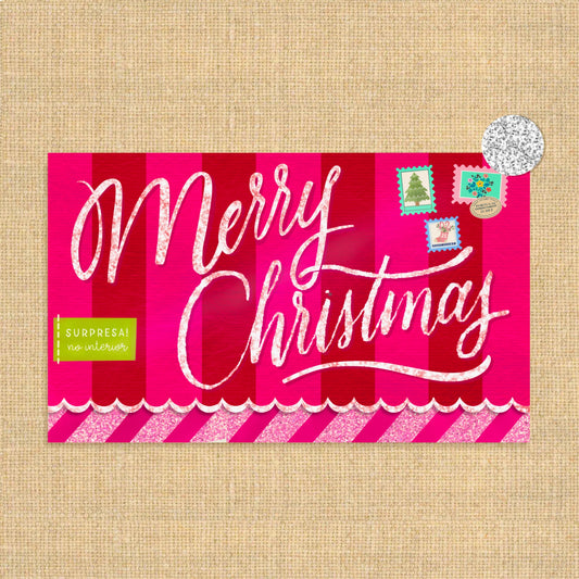 Envelope postal Merry Christmas
