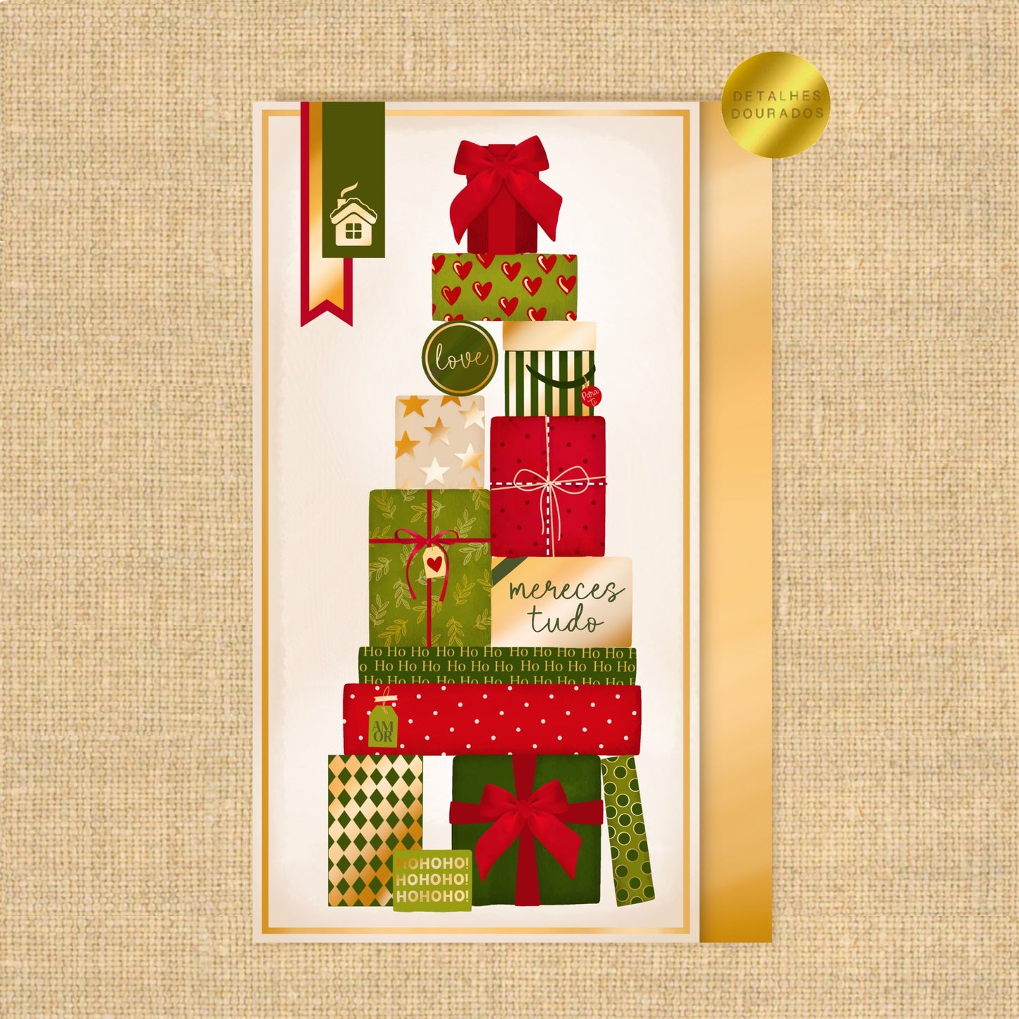 Envelope postal Natal Presentes