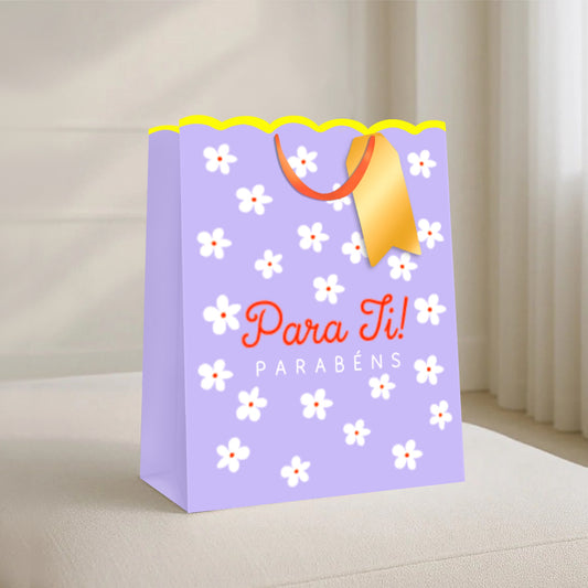 Saco Papel Flores Para Ti