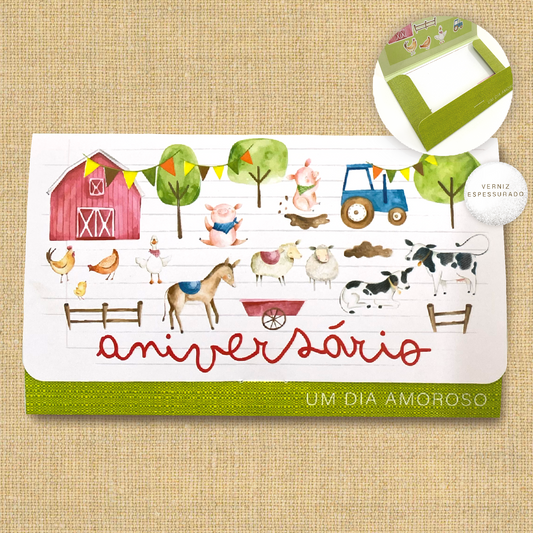 Envelope postal para ofertas “ANIVERSÁRIO”