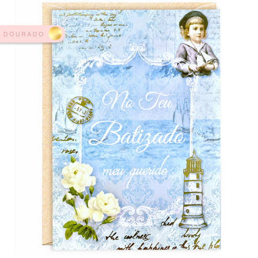 Batizado menino vintage farol