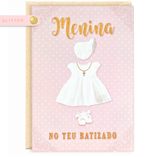 Menina batizado glitter