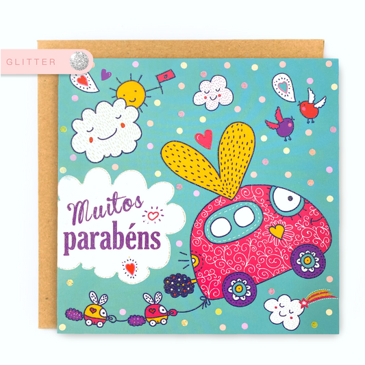 Quadrado Muitos Parabéns