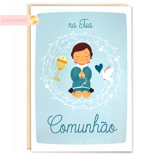 Comunhão Menino a Rezar