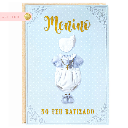 Menino batizado glitter