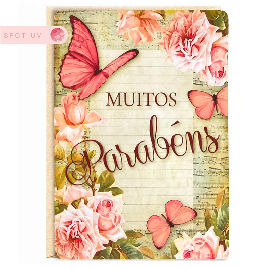 Parabéns Vintage Flowers