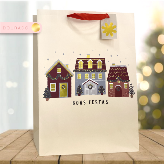 Saco Papel com Alças Town 31x42x12cm