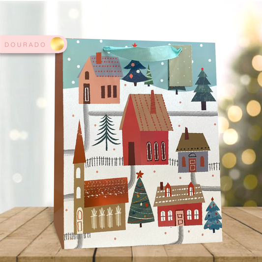 Saco Papel com Alças Mountain 26x32x12cm